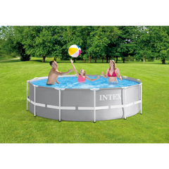 Intex | Prism Frame Pool | Round Shape | 26716 | Capacity 8600 L | 366* 99 cm | Set of 13 pieces