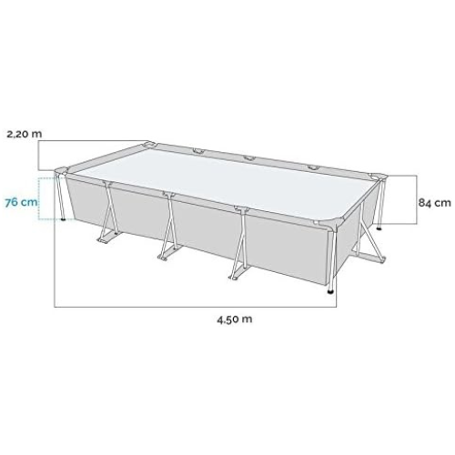 Intex 28274fr piscinette Kit Tubular Metal Frame Blue 7100 4.5 x 2.2 x 84 cm L