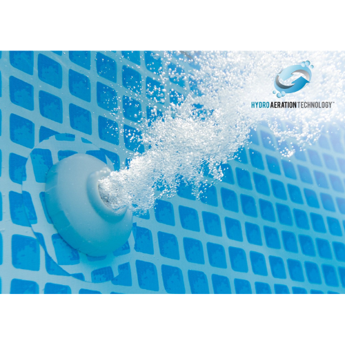 Intex | Prism Frame Pool | Round Shape | 26716 | Capacity 8600 L | 366* 99 cm | Set of 13 pieces