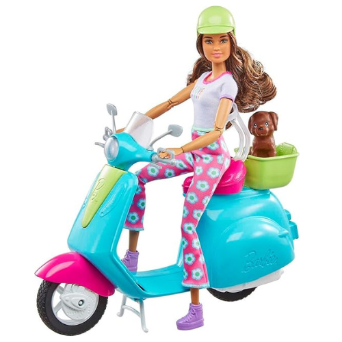 Barbie Fashionistas Doll & Scooter, Travel Playset